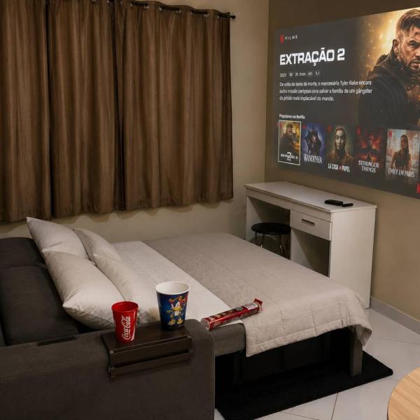 Apart 106 Apto com Mini Cinema Praia e Shoppin - Foto 5