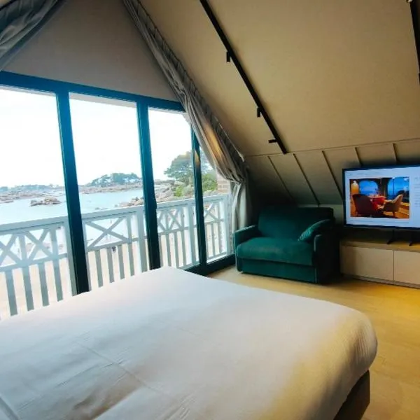 Perros-Guirec में, होटल Logis Hôtel Saint Guirec Et De La Plage