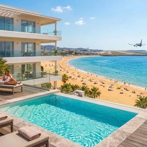 Piscina playa y aeropuerto para la familia sin stress, hotel v destinaci Boca Chica