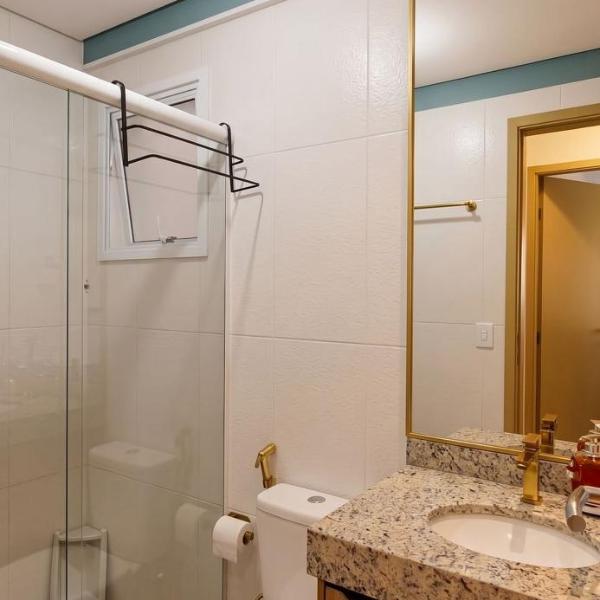 Apto varanda gourmet vista mar e serra 350 metros da praia de Bertioga - Foto 3