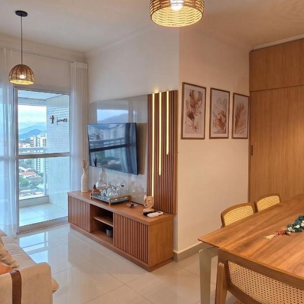 Apto varanda gourmet vista mar e serra 350 metros da praia de Bertioga
