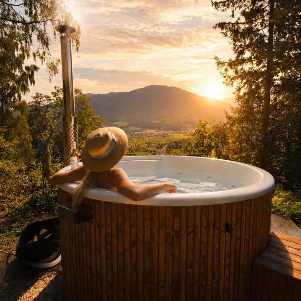 Mountain View Room mit sonnigem Wintergarten,Dietmannsdorf bei Trieben的飯店