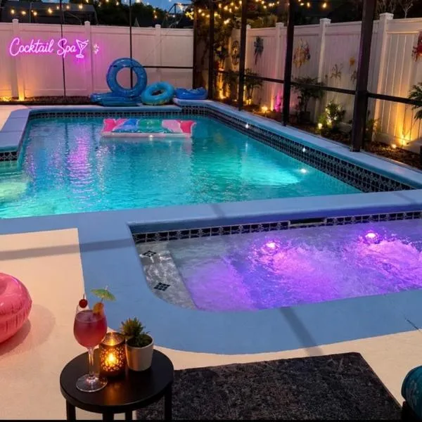 4m Disney BBQ pool spa cinema 2 masters free popcorn, hotel a Orlando