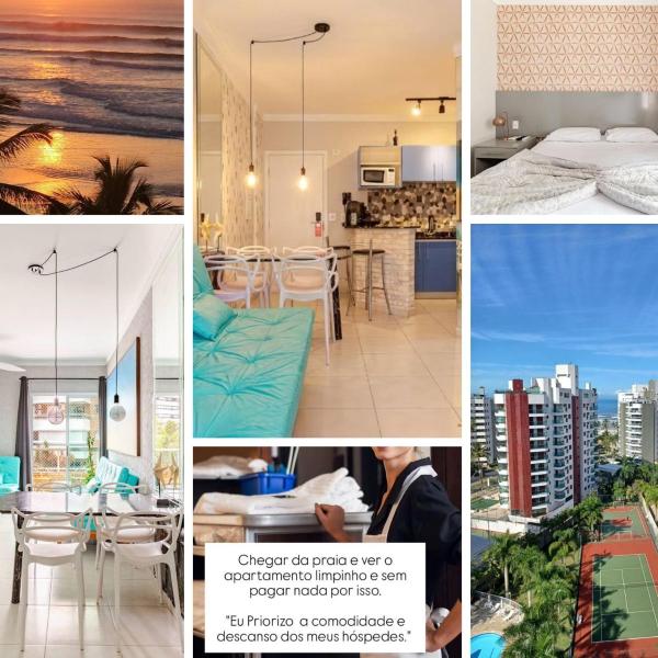 Flat Novo no Boulevard Riviera São Lourenço 150m praia com Enxoval e Estrutura Completa