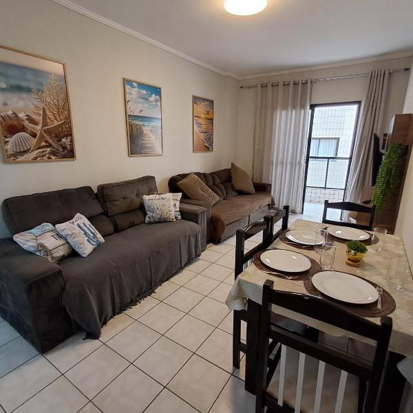 Apto 1 dorm quadra da praia, wi-fi, pet friendly e garagem
