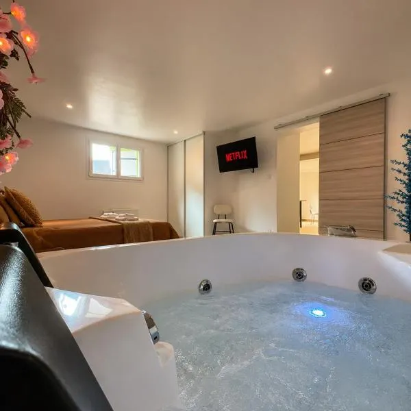Logement entier avec jacuzzi proche futuroscope, хотел в Naintré