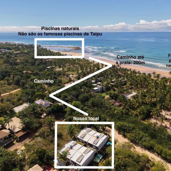 Casa a 200m da praia com piscina - Taipu de Fora