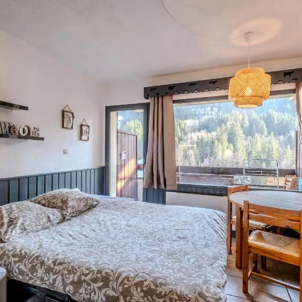 Studio en station avec 1 canapé-lit et 1 lit-superposé, hotel en Bellevaux