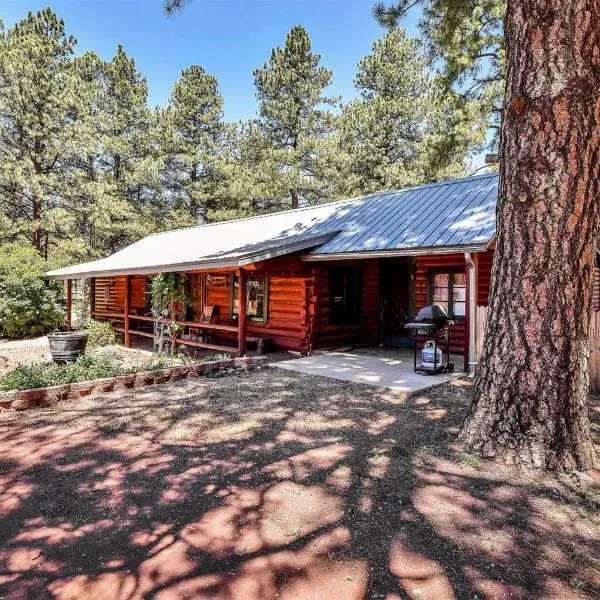 Rustic Star Authentic Log Cabin in the Woods Near the Grand Canyon Flagstaff Williams, hotel in Parks
