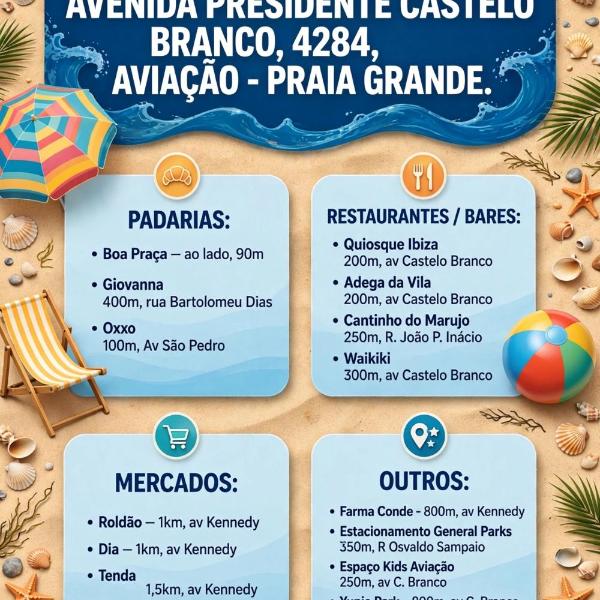 apto frente praia pé na areia 2dorm wifi elevador Smart tv praia grande aviação - leia fotos - Foto 4