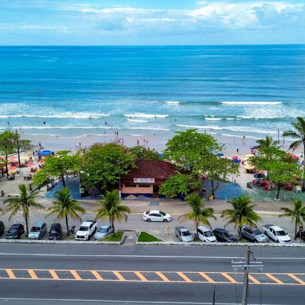 Apto c Churrasqueira e Vaga a 350m da Praia Grande