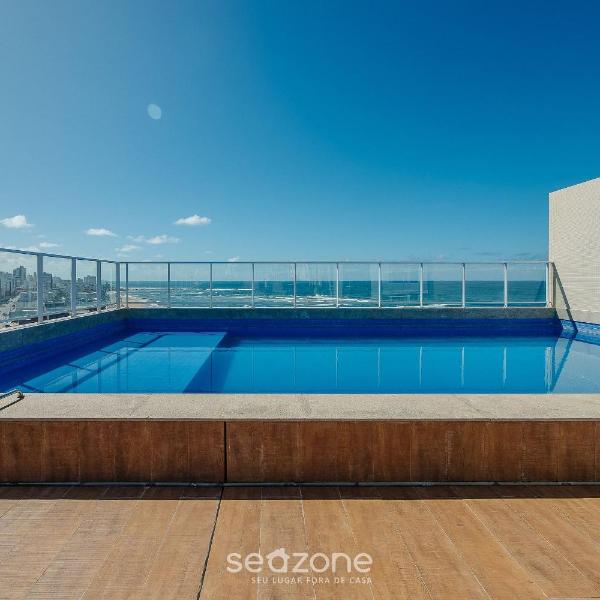 Apto Vista Mar Lateral a 70m da Praia SMA0107