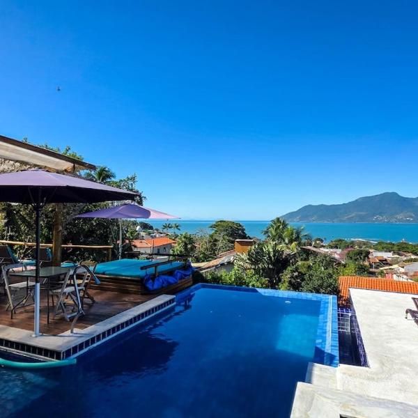 Loft com vista maravilhosa, Piscina aquecida e jacuzzi na área comum