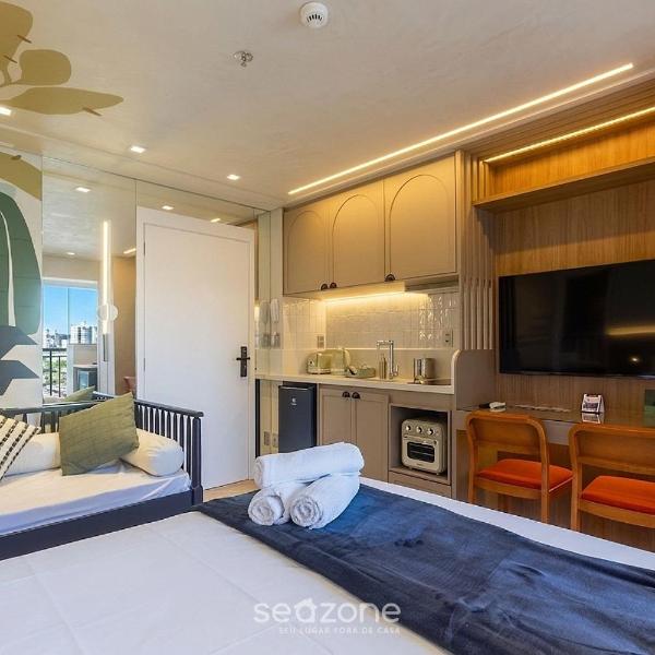 Studio c/ Varanda e Vista Cid. em Cond. GLA0101 - Foto 4