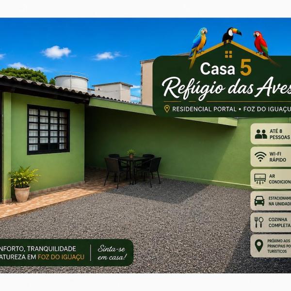 Casa Refúgio das Aves - Casa Temática Perto do Paraguai e Centro