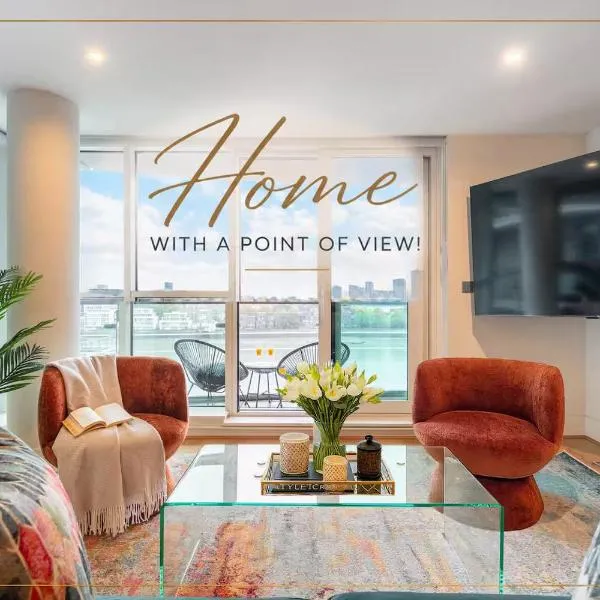 BEST THAMES VIEWS in TOWN! LARGE LUXXE NOMAD DESIGN FAMILY HOMES المساحة والأناقة تلتقي مع الراحة العربية, ξενοδοχείο στο Λονδίνο