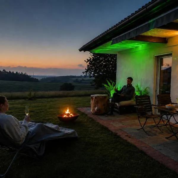 Viesnīca Ebenerdiges Natur- und Kreativ-Ferienhaus, ungestört, privat, mit Weitblick und Sauna auf 25000 qm, 5 Minuten zur Innenstadt Frankenberg Eder pilsētā Frankenberga