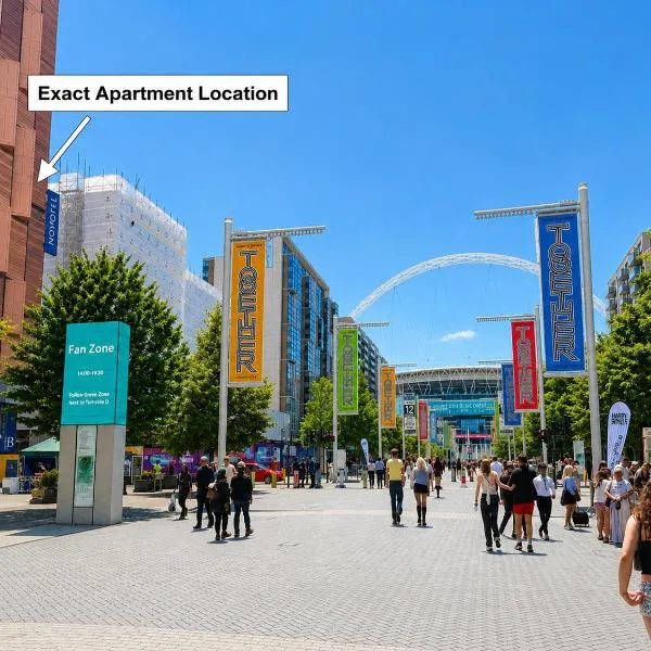 Free Secured Underground Parking l 5 mins walk from Wembley Arena l Stadium l Wembley Park Station l 3 Bedroom Apartment with Balcony I Easy Access to London's Iconic Landmarks and Airports, hôtel à Londres