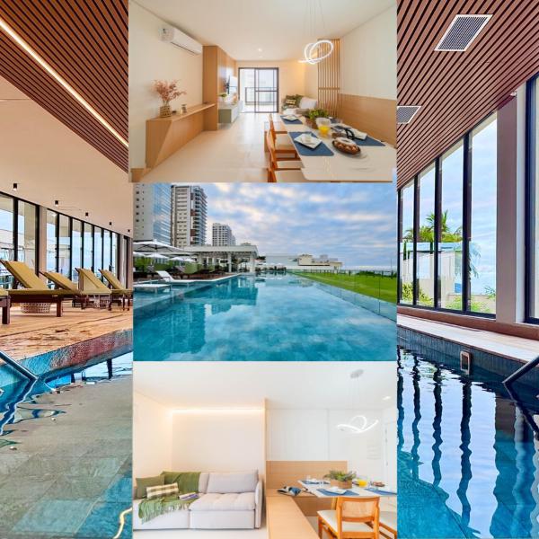 Apartamento em condomínio frente-mar, com estrutura de lazer completa para toda a família O condomínio conta com piscinas, jacuzzi, academia e brinquedoteca O apartamento oferece churrasqueira privativa na sacada e cozinha completa