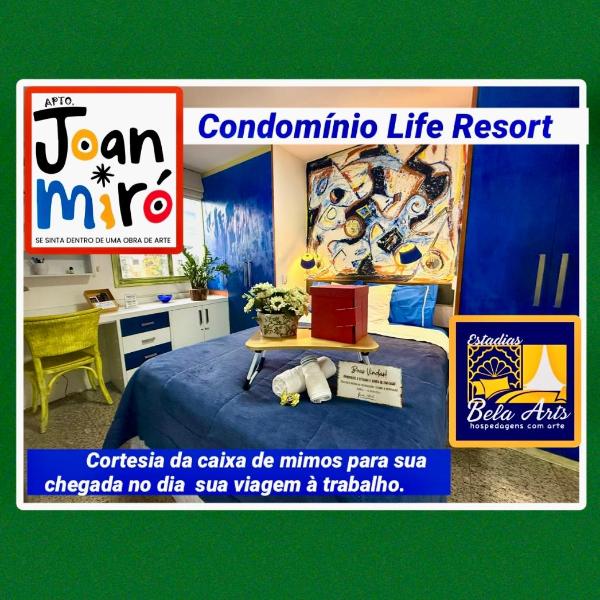 Apto JOAN MIRÓ Se sinta dentro de uma obra de arte 5 min da Esplanada dos Ministérios Condomínio LIFE RESORT Cortesia a caixa de mimos no dia do seu checkin