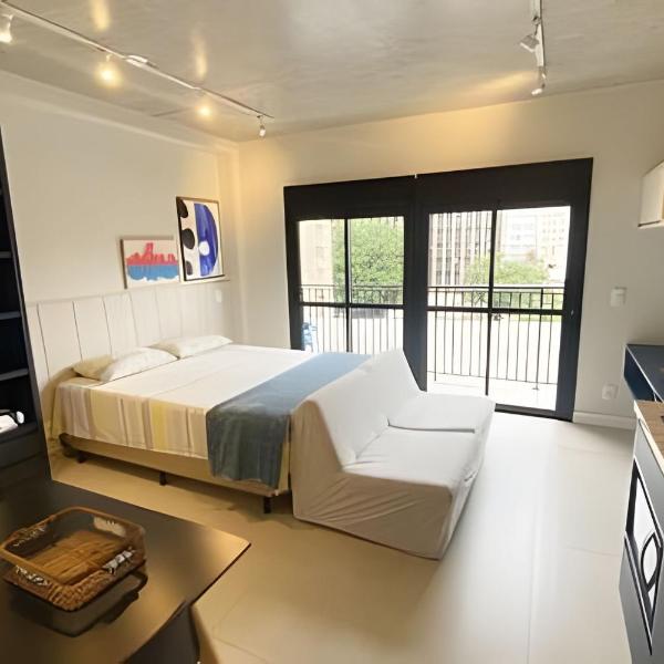 Ape68 Studio novo c vaga prox Paulista, com sacada, gym