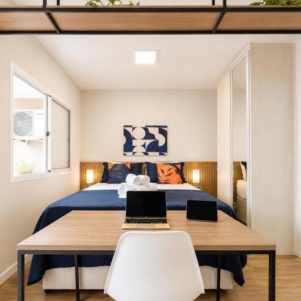 Flat em Pinheiros perto do Metrô com Ar Piscina Academia Garagem Sauna e Coworking com Impressora - Foto 2