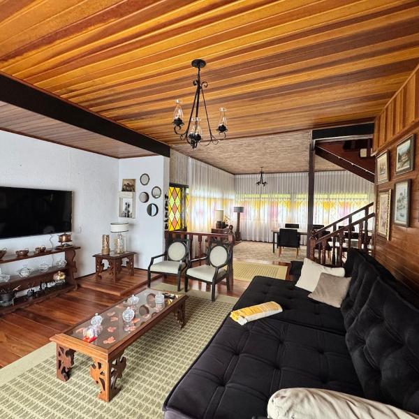 Chalet in Capivari with bathtub, fireplace and barbecue grill - Foto 4