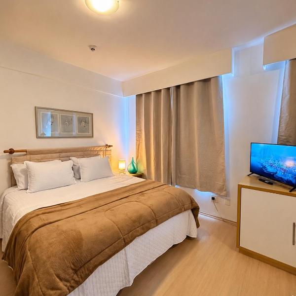 Flat aconchegante, bem localizado em Alphaville