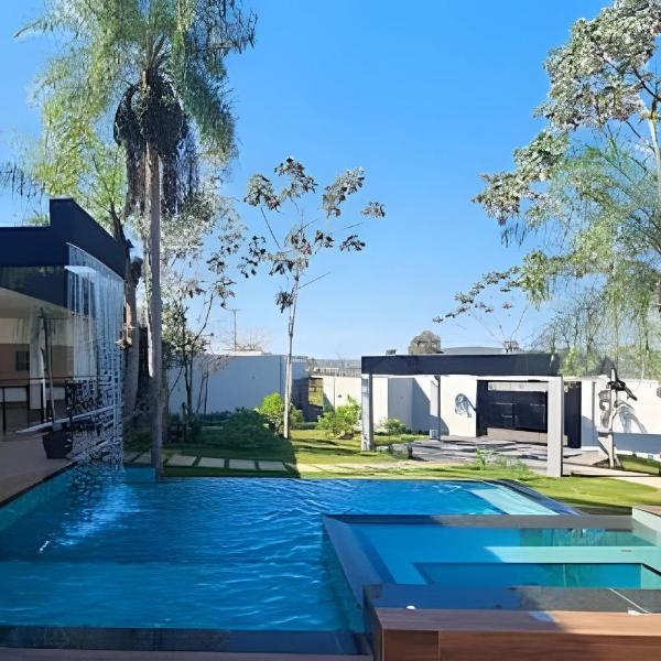 Casa da Cascata, nova, piscina, vista, alto padrão