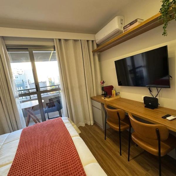 Grand Vitrali Studio Moderno e equipado próximo ao aeroporto
