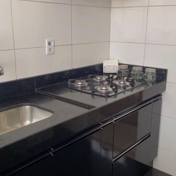 Apartamento aconchegante com área externa