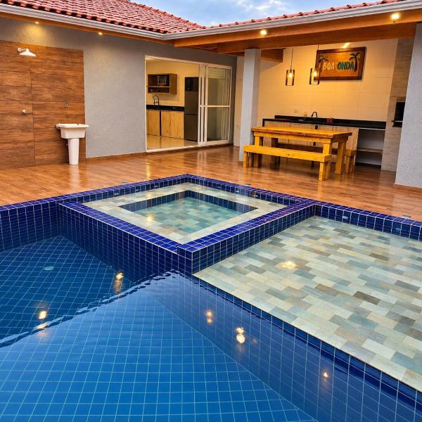 Casa Boa Onda com piscina, 500mtrs praia com ar condicionado - Foto 4