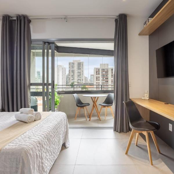 Studio moderno c/ varanda | 300m metrô + rooftop