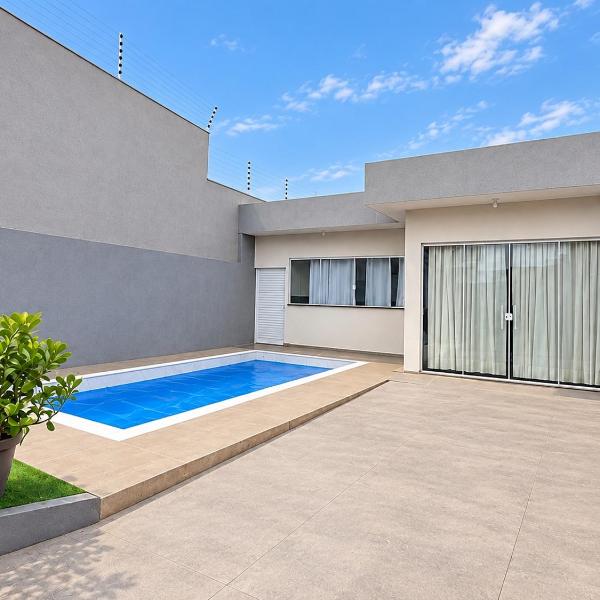 casa da piscina e churrasco