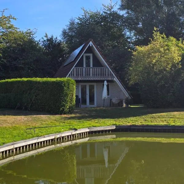 Luxe vijverlodge met houtkachel aan viswater - Lodge Lomi, hotel di Gramsbergen