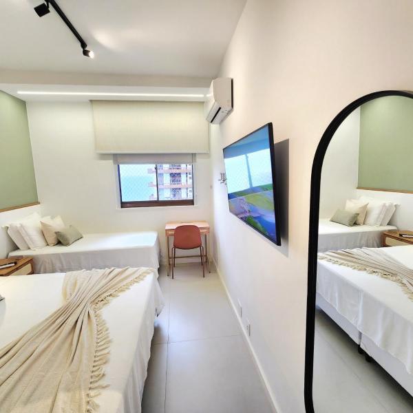 Barramares Flat com Vista Mar - Condomínio na Praia - Orla - Beach Barra da Tijuca - Posto 4 - Foto 4