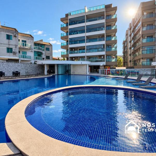 Apê a 1 min da Praia dos Anjos com Piscina e Churrasqueira