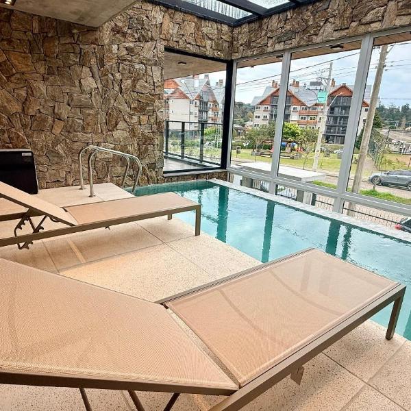 Apt novo centro Canela 2 dorm. c/piscina aquec. - Foto 3