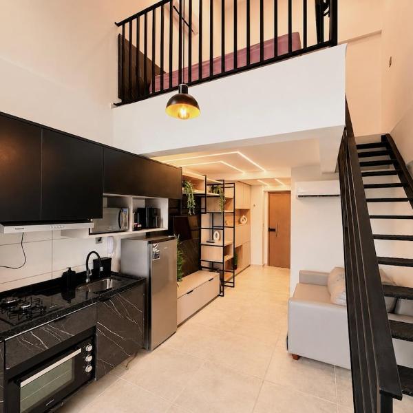 Flat luxo c/ Mezanino próx ao Acquaventura