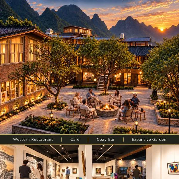 Secret Valley Retreat Traditional Art Oil Painting House in Yangshuo Yulong River&Western Food&Cozy Garden Coffee&Bar&Art museum, hotell i Yangshuo