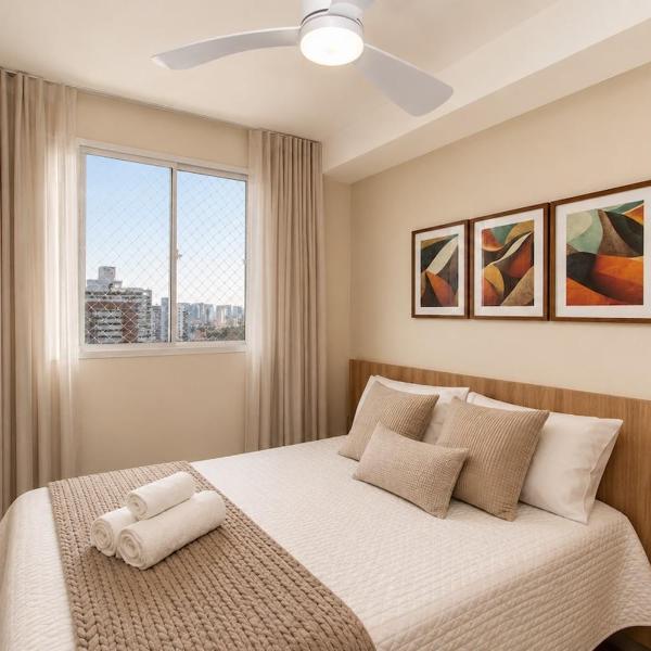 LP1504 Apartamento Moderno ate 5 hospedes Piscina e Academia Próximo Nubank Parque, Lapa e Metrô
