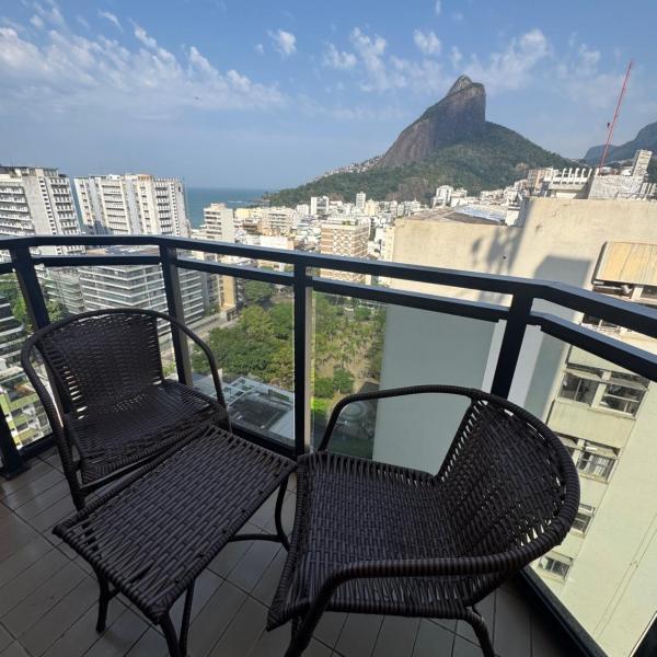 Leblon - Flat 1605 Vista Mar, Gym, Sauna, Vista Dois Irmãos e Garagem
