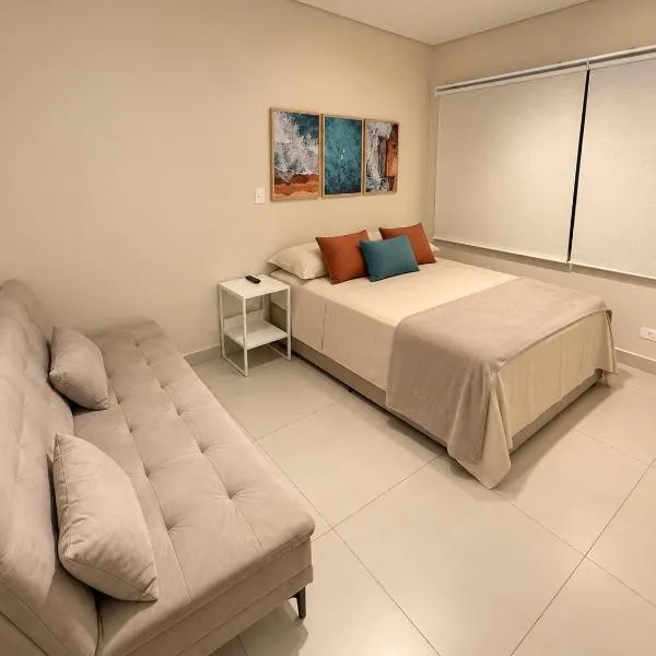 Apartamento com saída para praia, hotel a Santos
