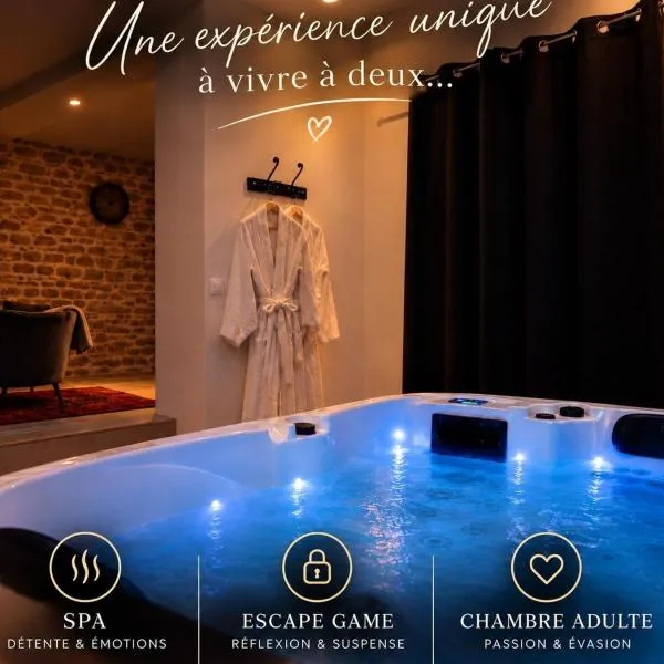Jacuzzi privé - Escape Game et Chambre Secrète 77, hotel i Château-Landon