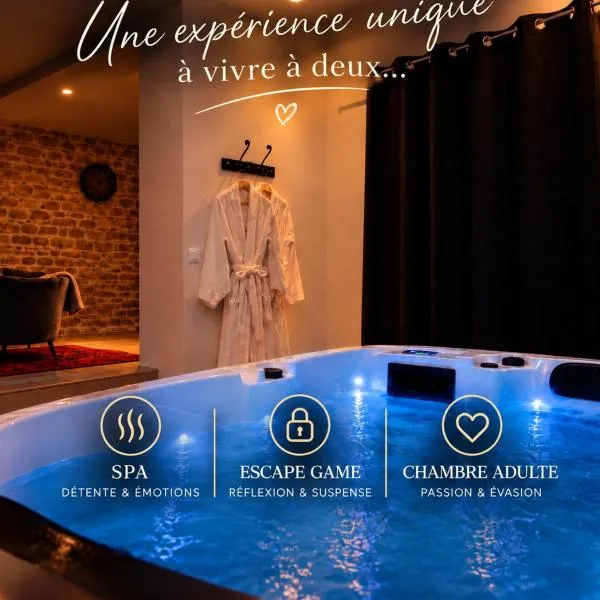 Jacuzzi privé - Escape Game et Chambre Secrète 77, hotel i Château-Landon