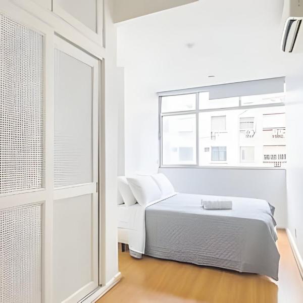 Vista parcial para o mar em apt. aconchegante