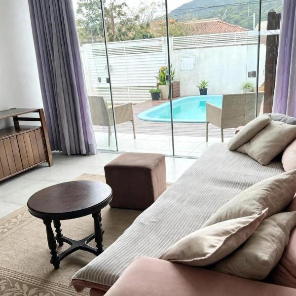 Casa inteira 3 quartos 6 pessoas com piscina de água salgada e hidromassagem em Porto Belo á 8 min do mar - Foto 4