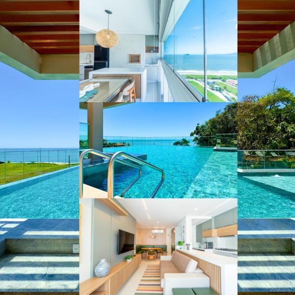 Apartamento em Condomínio Frente-Mar com Piscinas, Sauna, Academia, Brinquedoteca, 3 quartos Churrasqueira na Sacada, Cozinha Completa e Lazer de Home Club
