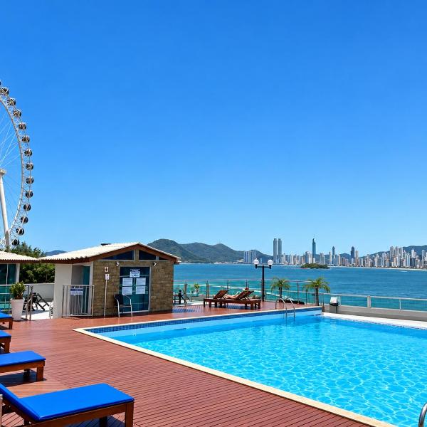 Apartamento em Prédio com Vista Mar encantadora - Praia, Piscina e Garagem
