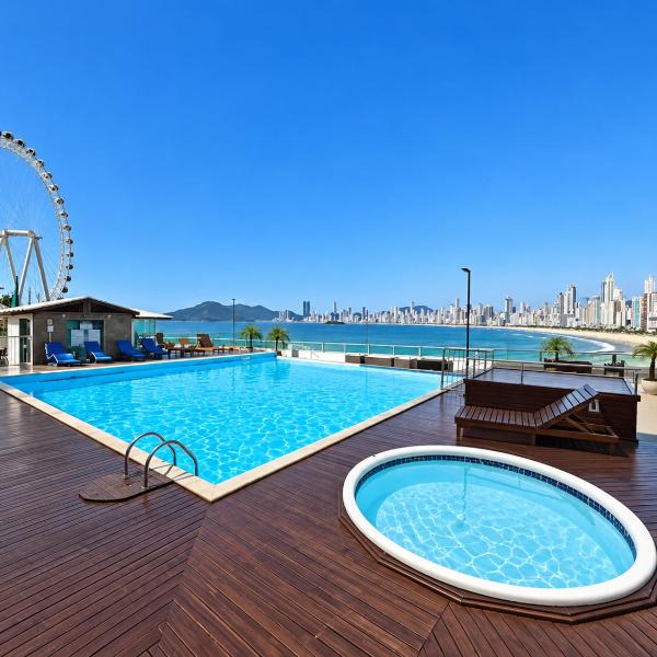 Lindo Apartamento com Vista Mar - Praia, Piscina e Garagem